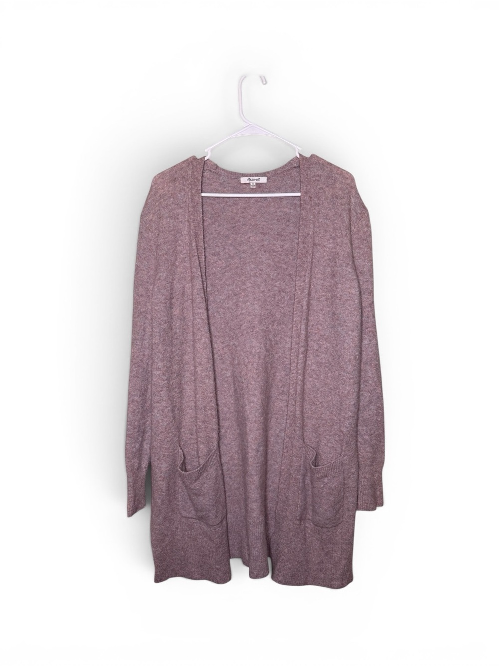 Madewell Open-Front Women’s Cardigan Duster Sweater in Mauve